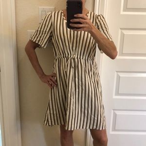 NWT Vero MODA Stripes Linen Blend Dress Cover Up Size Medium